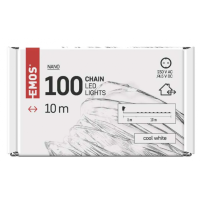 Lampki choinkowe ŁEZKI 100 LED 10m ciepła biel EMOS (ZY1427T)